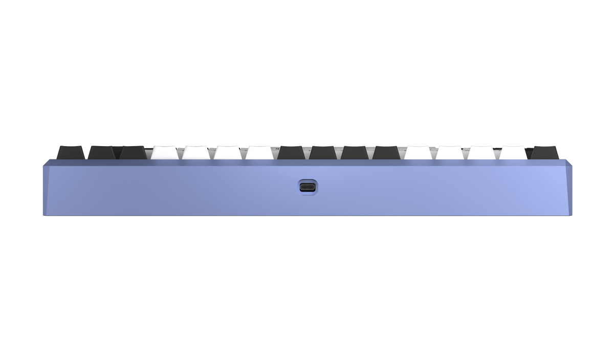 ANVIL NATIVE 75 in Cosmic Purple mit Standard-Keycaps, Ansicht von hinten