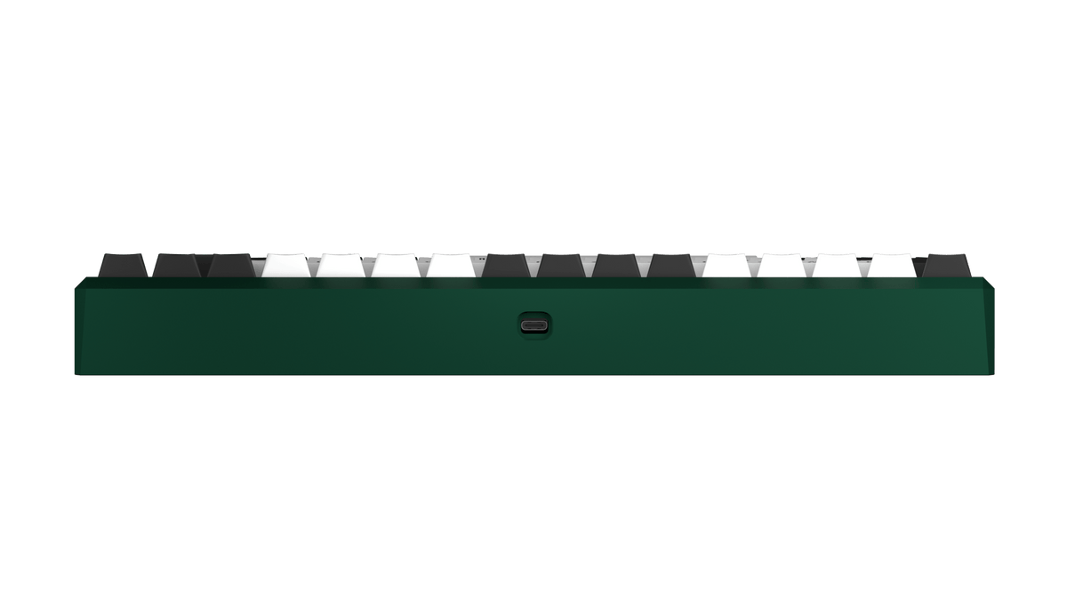 ANVIL NATIVE 75 in Emerald Green mit Standard-Keycaps, Ansicht von hinten