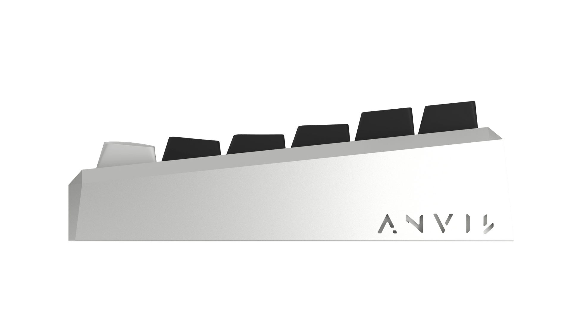 NATIVE 75% (QWERTZ) Nexus White - nvil.gg - ANVIL - Custom Gaming Keyboards Standard FR4 Linear Yellow