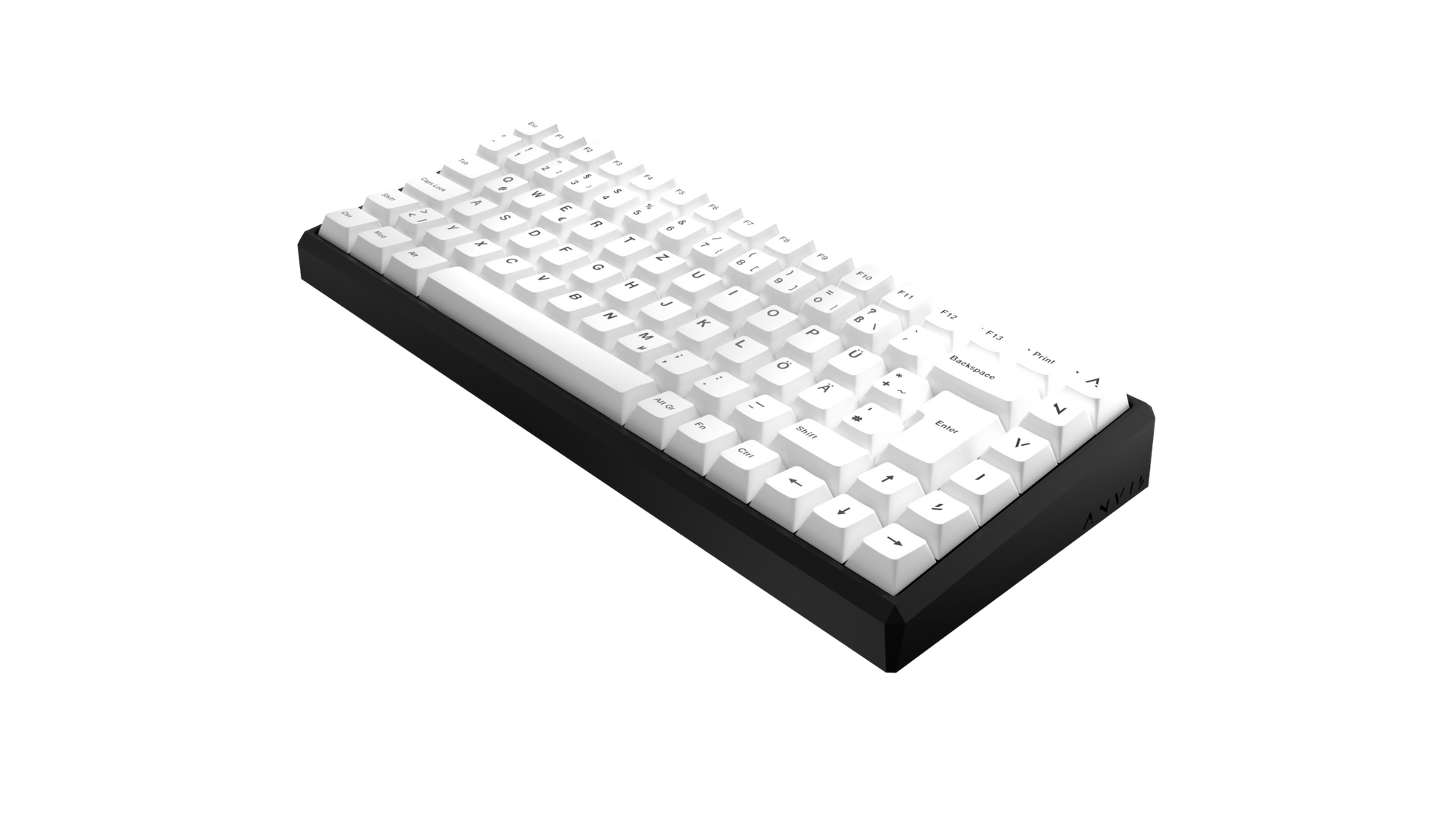NATIVE 75% (QWERTZ) - nvil.gg - ANVIL - Custom Gaming Keyboards White FR4 Linear Yellow