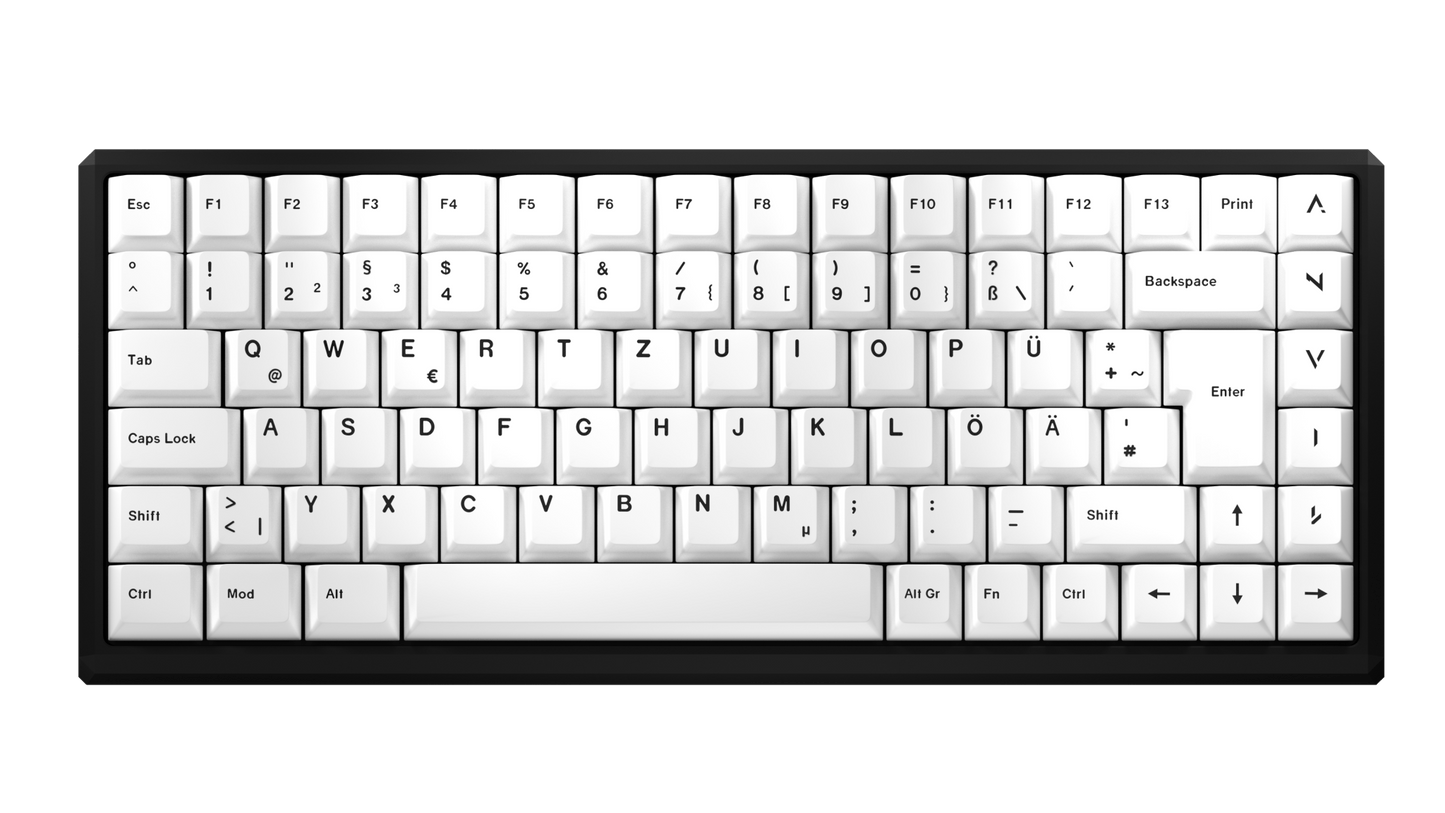 NATIVE 75% (QWERTZ) - nvil.gg - ANVIL - Custom Gaming Keyboards White FR4 Linear Yellow