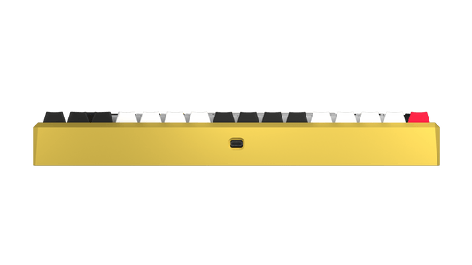 NATIVE 75% (QWERTZ) Phoenix Gold - nvil.gg - ANVIL - Custom Gaming Keyboards Standard FR4 Linear Yellow