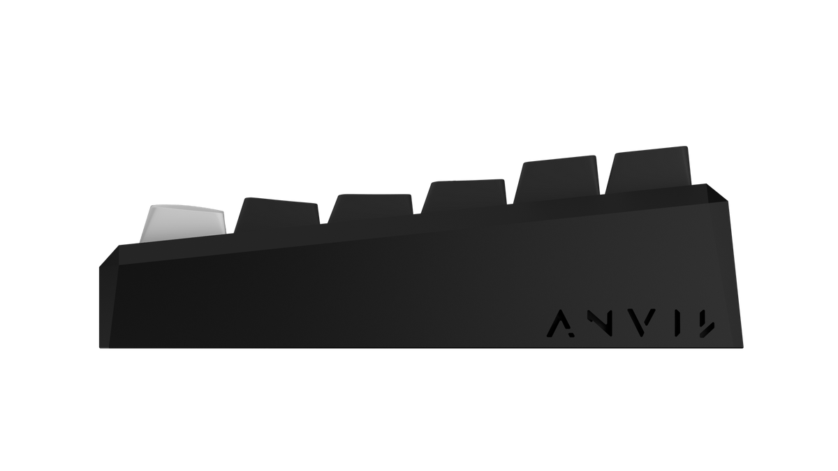 ANVIL NATIVE 75 in Plague Black mit Standard-Keycaps, Ansicht von rechts