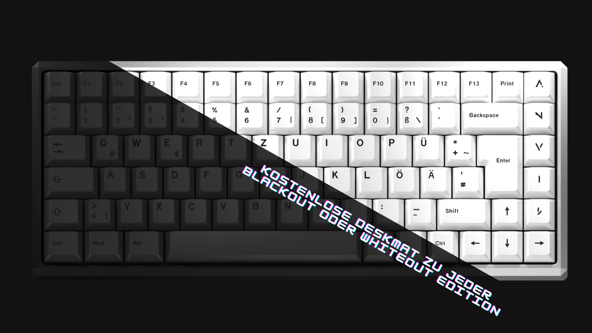 Black Week Editions - Native 75% + Free Tinkerworld Deskmat - nvil.gg - ANVIL - Custom Gaming Keyboards Blackout FR4 Linear Yellow