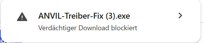 Chrome-Meldung „Verdächtiger Download blockiert“